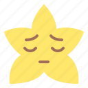 sad, disappointed, star, emoji, emoticon, feeling