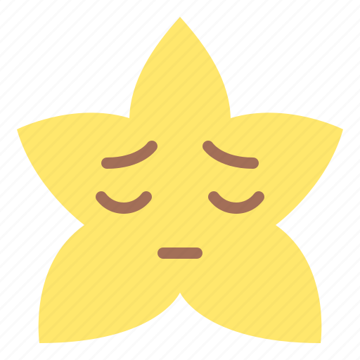 Sad, disappointed, star, emoji, emoticon, feeling icon - Download on Iconfinder