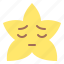 sad, disappointed, star, emoji, emoticon, feeling 