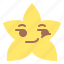 smirking, star, emoji, emoticon, feeling 