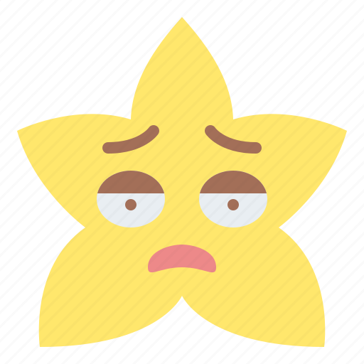 Tired, exhaunted, star, emoji, emoticon, feeling icon - Download on Iconfinder