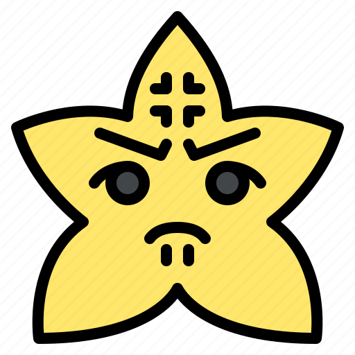 Angry, star, emoji, emoticon, feeling icon - Download on Iconfinder