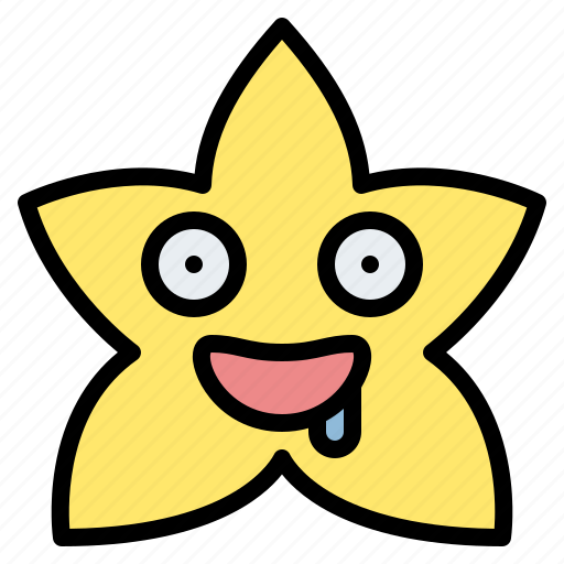 Drooling, star, emoji, emoticon, feeling icon - Download on Iconfinder