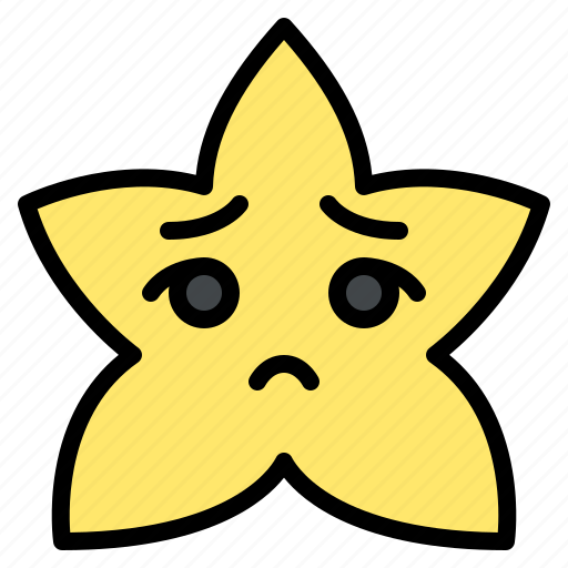 Sad, star, emoji, emoticon, feeling icon - Download on Iconfinder