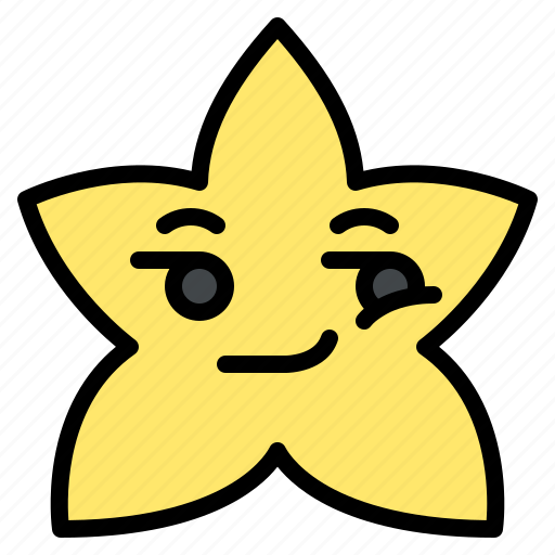 Smirking, star, emoji, emoticon, feeling icon - Download on Iconfinder