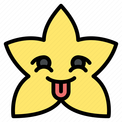 Sticking, tongue, out, star, emoji, emoticon, feeling icon - Download on Iconfinder