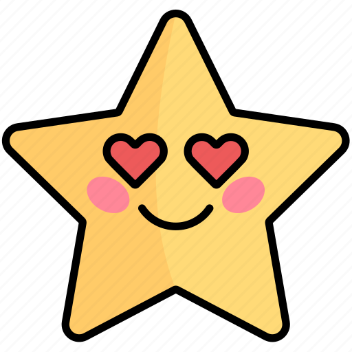 Lovely, cute, cartoon, star, emoji, award, character icon - Download on Iconfinder