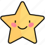 smiling, cartoon, star, emoji, award, character, favorite, badge, rating 