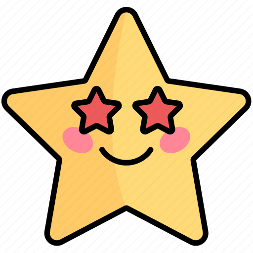 Star, eyes, cute, cartoon, emoji, award, character icon - Download on Iconfinder