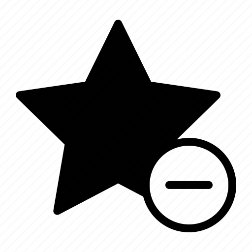Minus, remove, star icon - Download on Iconfinder