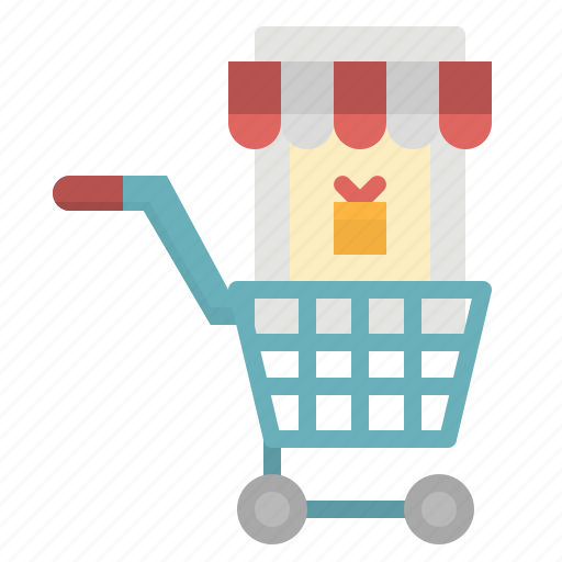 Cart, ecommerce, monitor, online, shop icon - Download on Iconfinder
