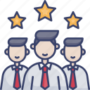 account, customer, employee, rating, review, star, user