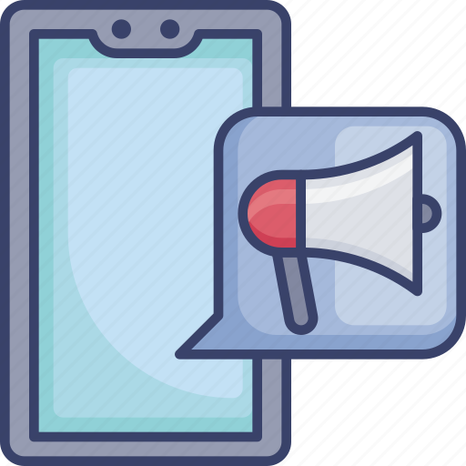 Announcement, megaphone, newsletter, notification, phone, smartphone icon - Download on Iconfinder