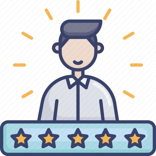 Customer, man, rating, review, service, star icon - Download on Iconfinder