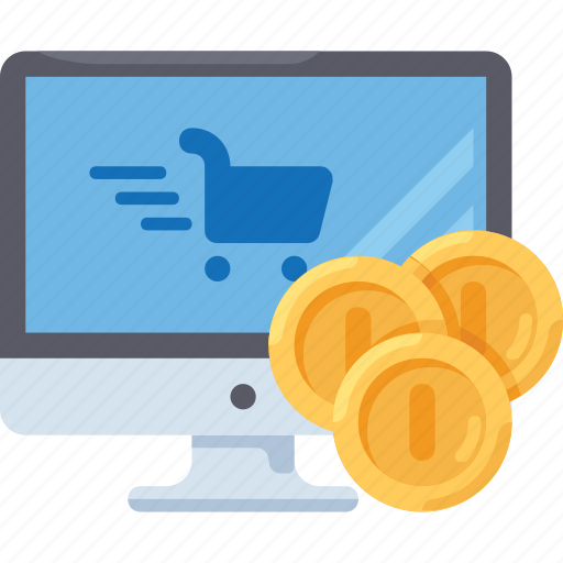 Coins, computer, money, payment, pc, shop, web icon - Download on Iconfinder