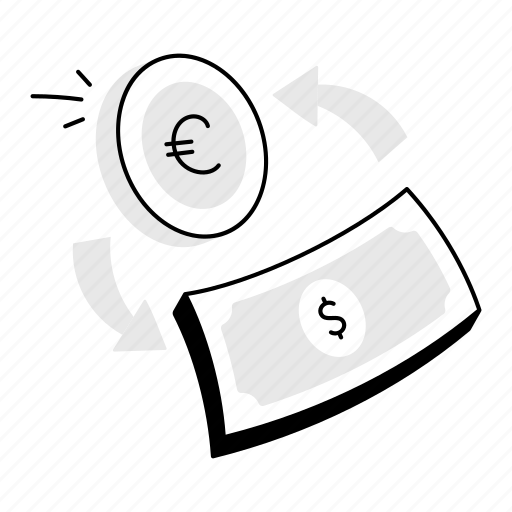 Cash exchange, money exchange, currency exchange, capital exchange, foreign currencies illustration - Download on Iconfinder