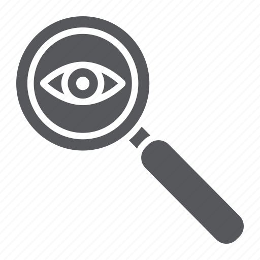 Eye, lens, magnifier, observation, search, surveillance icon - Download on Iconfinder