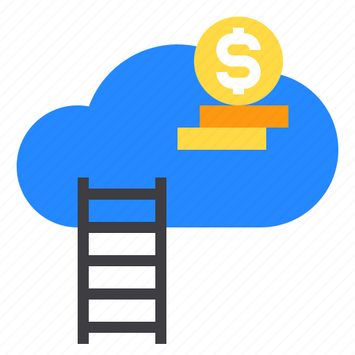 Bank, cash, cloud, coin, ladder, money, stair icon - Download on Iconfinder