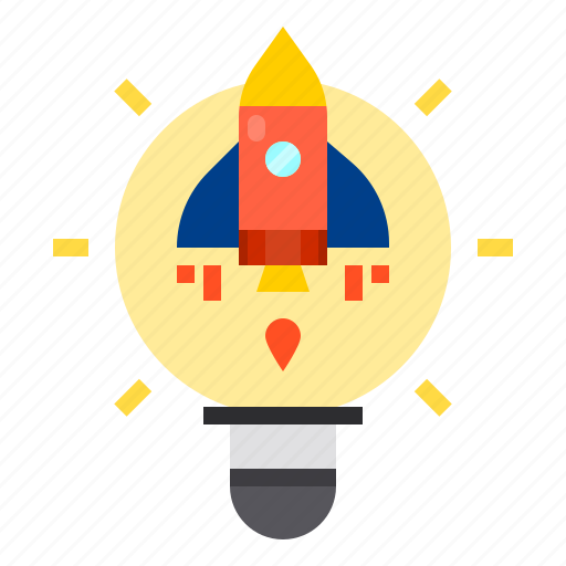 Bulb, creative, idea, light, rocket, spaceship icon - Download on Iconfinder