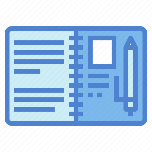Diary, material, notebook, office, school, tool, writing icon - Download on Iconfinder