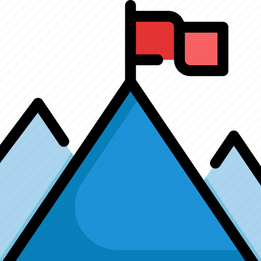 Business, flag, management, mountain, startup, success icon - Download on Iconfinder