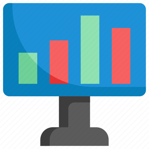Bar, business, chart, graph, monitor, startup, stock icon - Download on Iconfinder