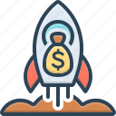 begin, dollars, launch, rocket, space, startup, technology 