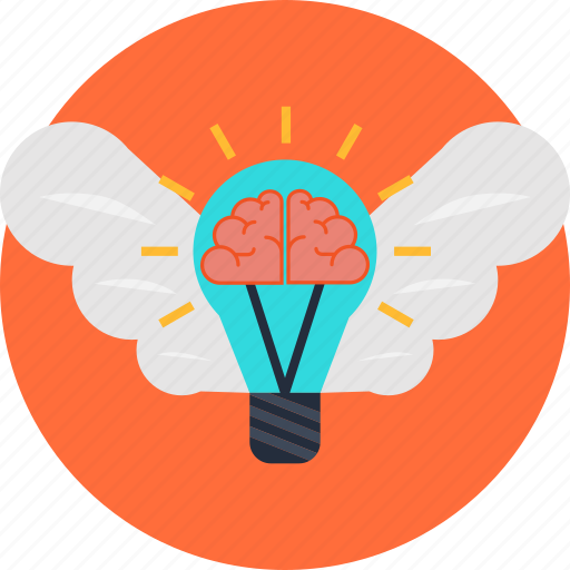 Brain, business, creativity, idea, innovation, invention, wings icon - Download on Iconfinder