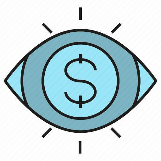 Eye, iris, money, view, vision, watcher icon - Download on Iconfinder