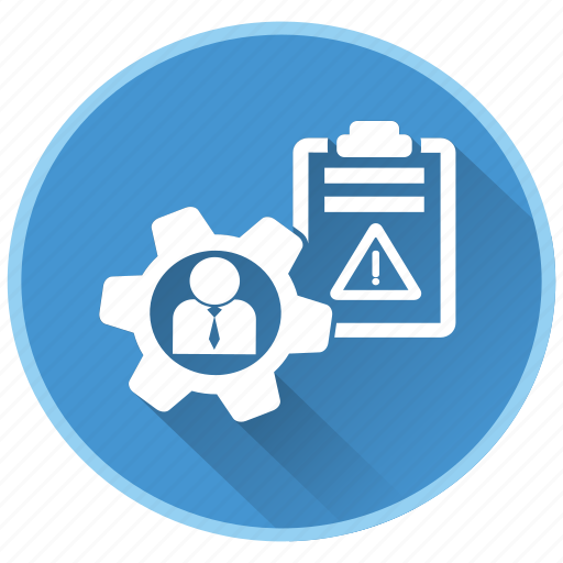 Exception, gears, list, management, project, report icon - Download on Iconfinder