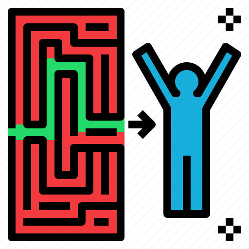 Exit, experience, maze, solve, success icon - Download on Iconfinder