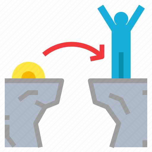 Agile, cliff, jump, nimber, quick, success, win icon - Download on Iconfinder