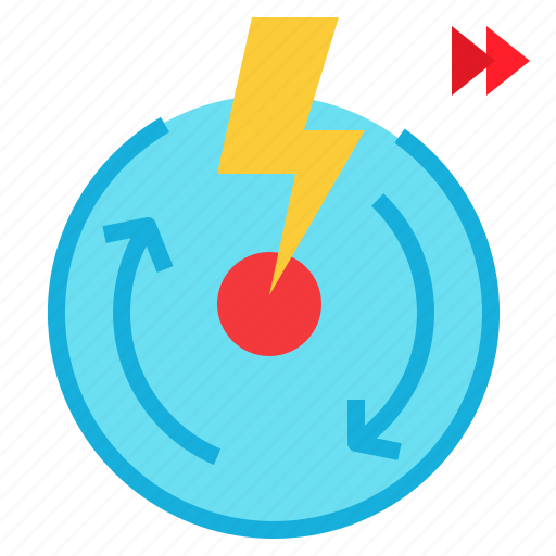 Quick, rapid, rapidly, speed, spin, thunder icon - Download on Iconfinder