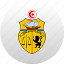country, state, state emblem, tunis, tunisia, tunisian