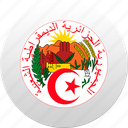 algeria, algerian, algiers, country, state, state emblem