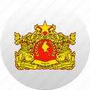 country, myanmar, state, state emblem
