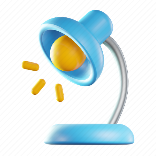 Study, lamp, stationery, tools, office, school 3D illustration - Download on Iconfinder