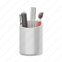 pencil, case, pencil case icon, stationary, office, tool, equipment, school, product