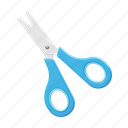 scissors, stationary, tool, equipment, school, product, cut, scissors icon, scissors 3d