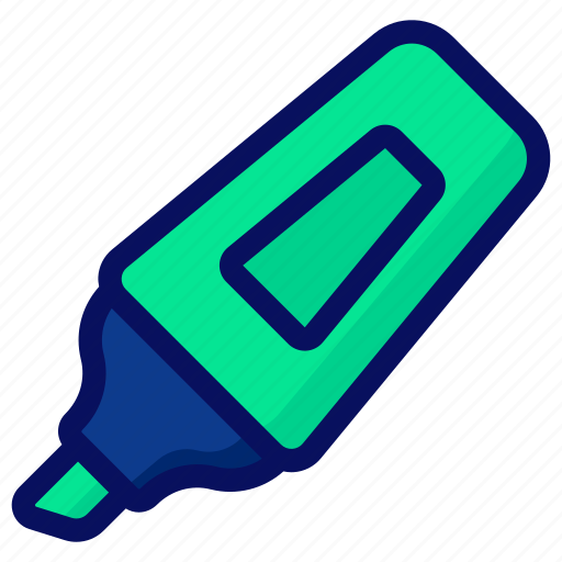 Highlighter, highlight, marker, stationery icon - Download on Iconfinder