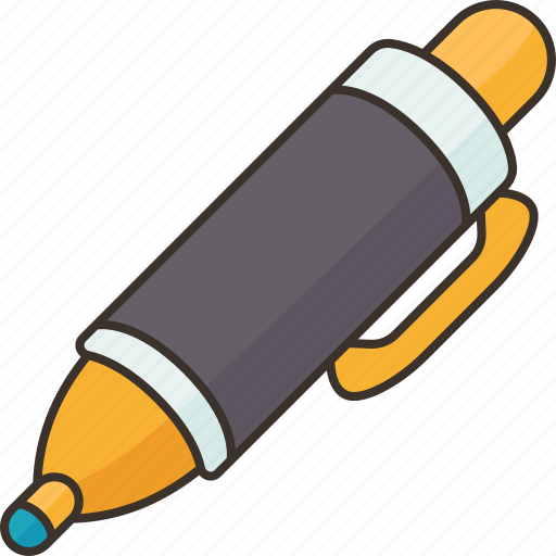 Pen, stationery, writing, ink, blue icon - Download on Iconfinder