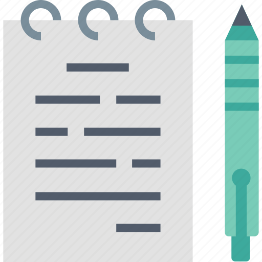 Writing, article, blog, essay, notepad, pen, text icon - Download on Iconfinder