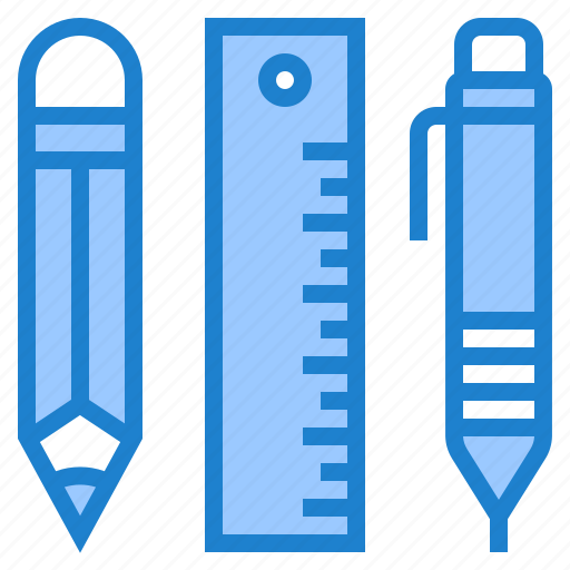 Office, pen, ruler, stationery, work icon - Download on Iconfinder
