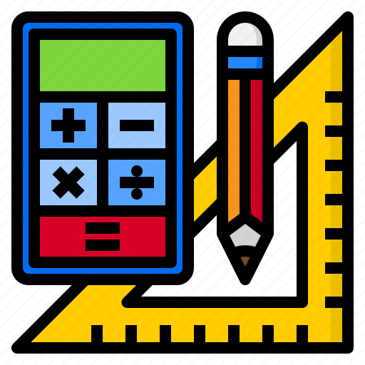 Calculator, office, pencil, ruler, stationery icon - Download on Iconfinder