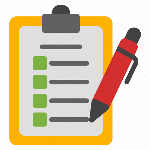 Clipboard, list, checklist, menu, paper, sheet, pen icon - Download on Iconfinder