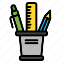 stationery, pencil, pen, write, draw, ruler, tool