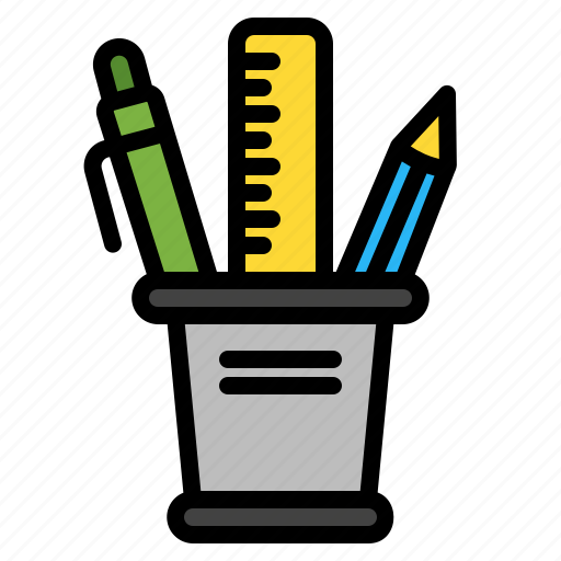 Stationery, pencil, pen, write, draw, ruler, tool icon - Download on Iconfinder