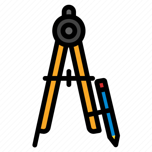 Compass, dividers, drafting, drawing, tool, precision, geometry icon - Download on Iconfinder