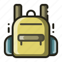 backpack, bag, equipment, school, stationery