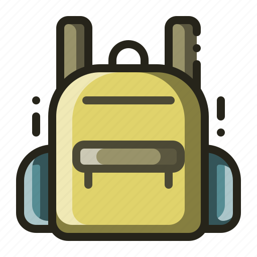 Backpack, bag, equipment, school, stationery icon - Download on Iconfinder